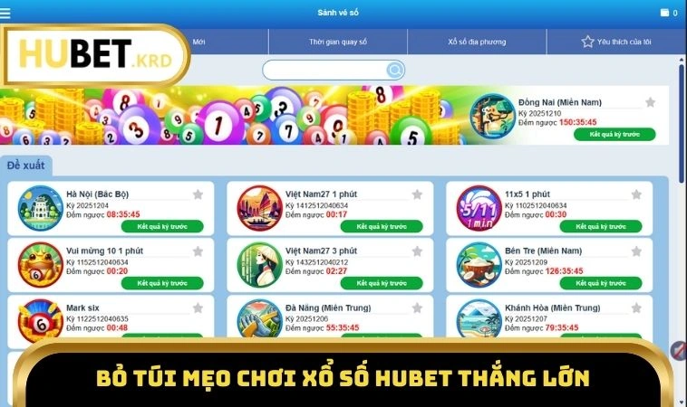 Xổ Số HUBET 3 Bỏ túi mẹo chơi xổ số HUBET thắng lớn