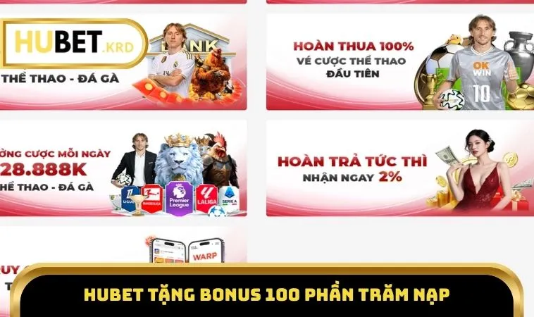 Home 26 HUBET tặng bonus 100 phần trăm nạp